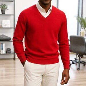 Mantovani Italian Cashmere V-Neck Sweater